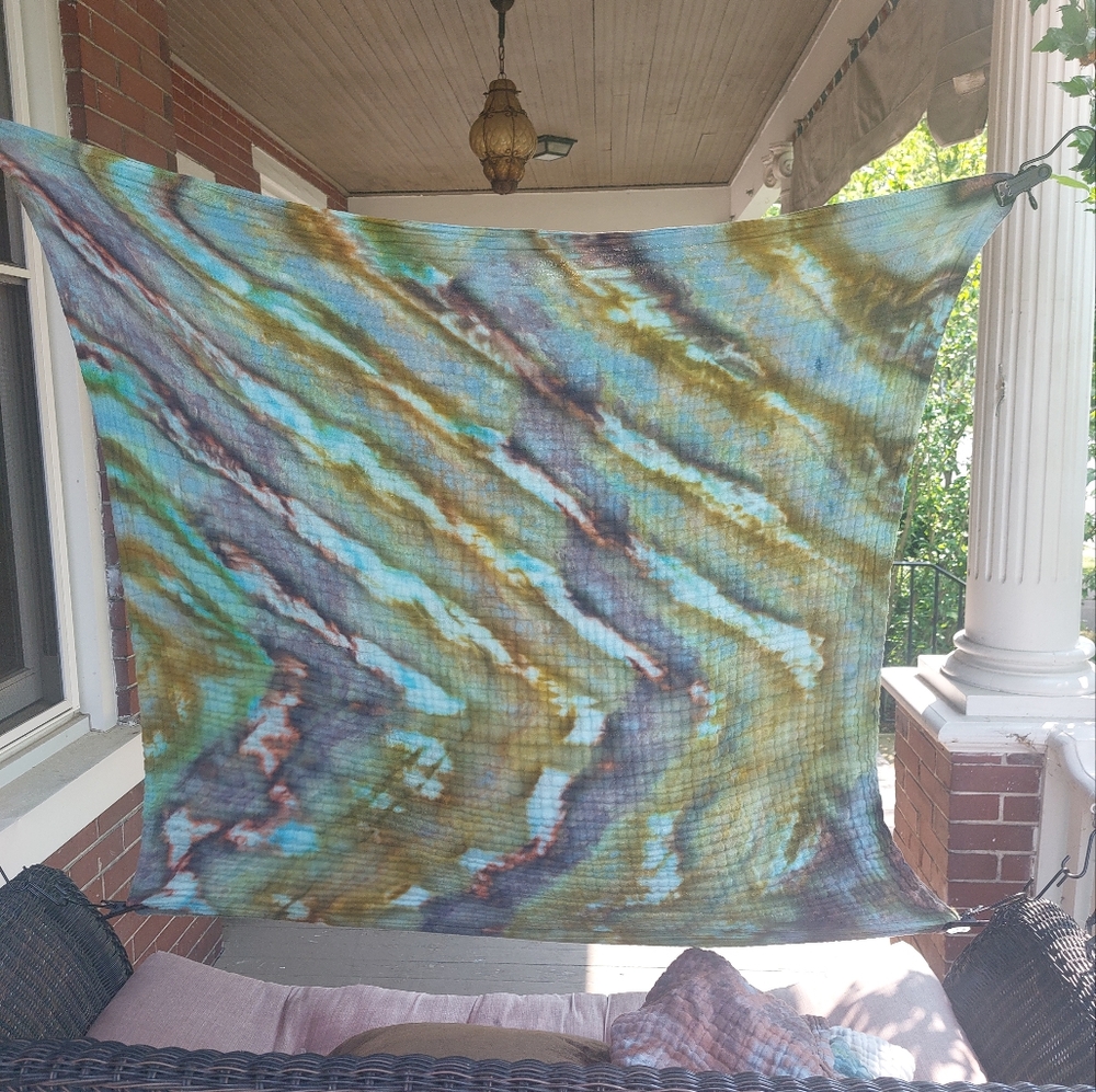NEW then Hand-Dyed Muslin Baby Blanket / Scarf / Sarong